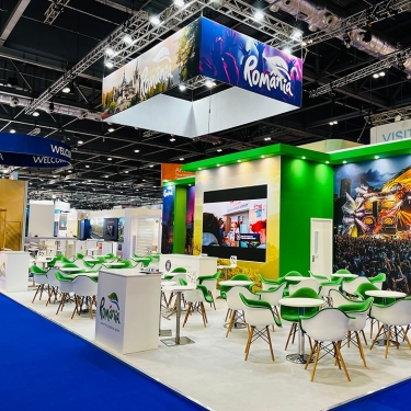 Romania Exhibition Hanging Banner Sign