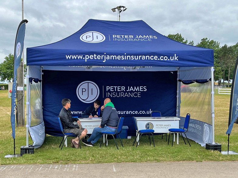 Equipping Peter James Insurance with Branded Gazebos