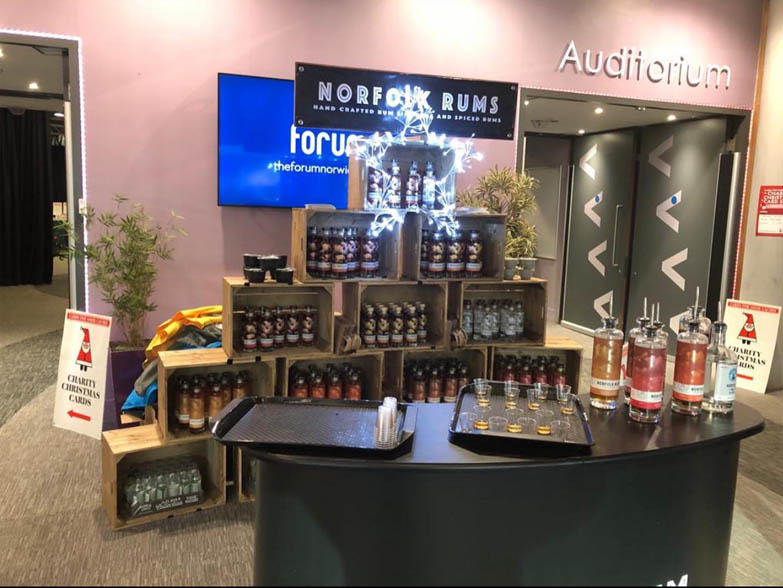 Indoor stall with printer pop up counter