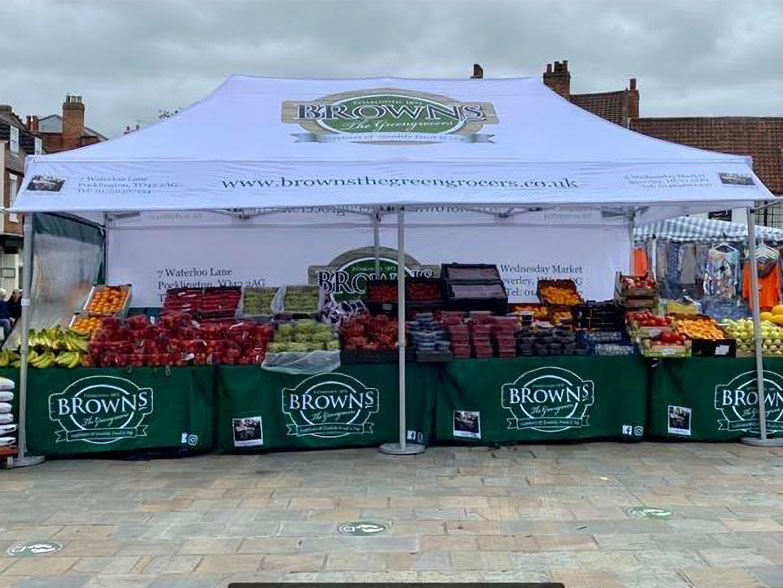 3x6m Printed Gazebo for Greengrocer