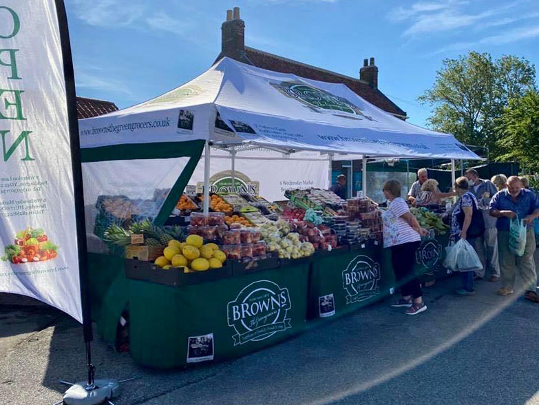 3x6m Printed Gazebo for Greengrocer