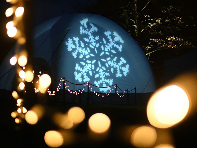 Night Light Illuminated 10x10m Spider Dome XL