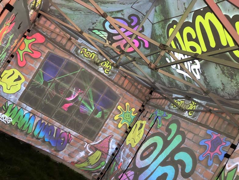 Inside view of gazebo